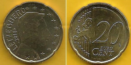 Luxemburgo - 20 Centimos 2015 (Km# 90)