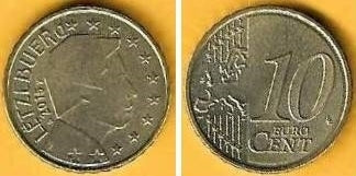 Luxemburgo - 10 Centimos 2015 (Km# 78)