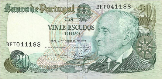 Portugal - 20$00 1978 (# 176b)