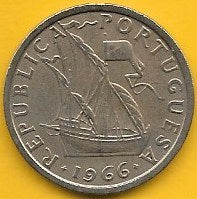 Portugal - 5$00 1966 (Km# 591)