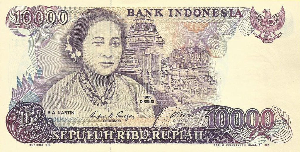 Indonesia - 10000 Rupias 1985 (# 126a)