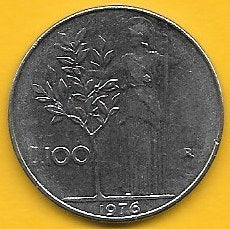 Itália - 100 Liras 1976 (Km# 96)