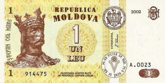 Moldavia - 1 Leu 2002 (Km# 8f)