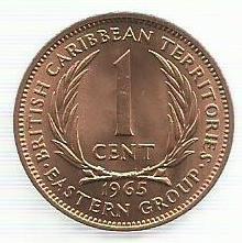 Este Caribbean Territories - 1 Centimo 1965 (Km# 2)
