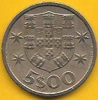 Portugal - 5$00 1966 (Km# 591)