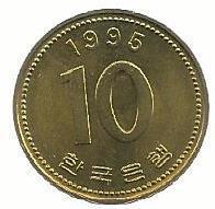 Coreia Sul - 10 Won 1995 (Km# 33)
