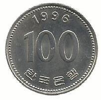 Coreia Sul - 100 Won 1996 (Km# 35)