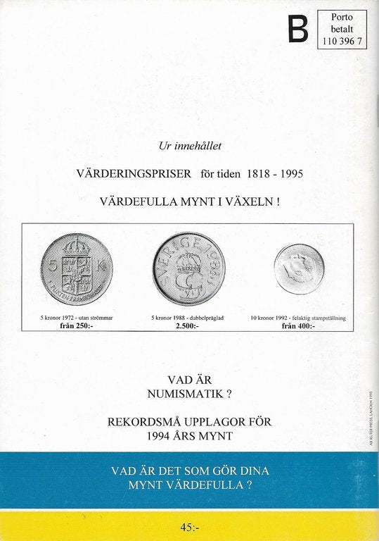 Moedas Suecas 1995/1996