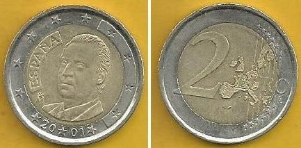 Espanha - 2 Euro 2001 (Km# 1047)