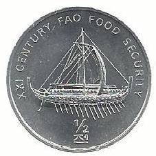 Coreia Norte - 1/2 Chon 2002 (Km# 192) Barco Viking
