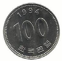 Coreia Sul - 100 Won 1994 (Km# 35)