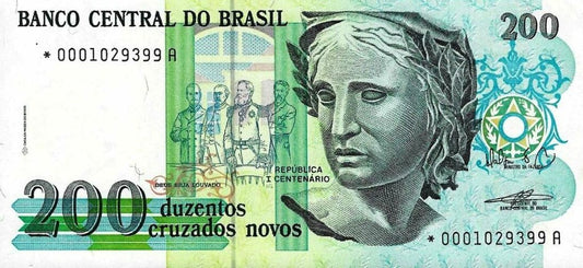 Brasil - 200 Cruzados Novos 1989 (# 221) Substituição
