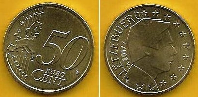 Luxemburgo - 50 Centimos 2017 (Km# 91)