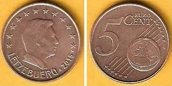 Luxemburgo - 5 Centimos 2015 (Km# 77)