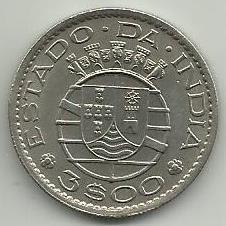 Ìndia Portuguesa - 3$00 1958 (Km# 34)