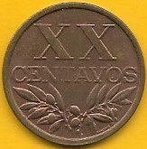 Portugal - XX Centavos 1968 (Km# 584)