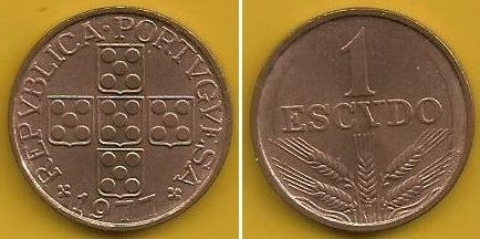 Portugal - 1$00 1977 (Km# 597)
