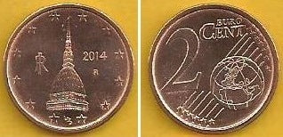 Itália - 2 Centimos 2014 (Km# 211)