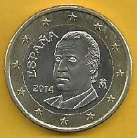 Espanha - 1 Euro 2014 (Km# 1073)