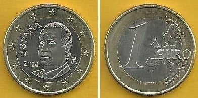 Espanha - 1 Euro 2014 (Km# 1073)