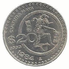 Mexico - 20 Pesos 1984 (Km# 486)