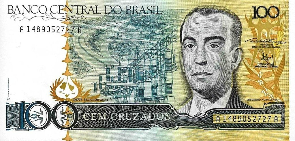 Brasil - 100 Cruzados 1987 (# 211b)