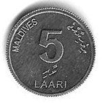 Maldivas - 5 Laari 2012 (Km# 114)