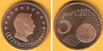 Luxemburgo - 5 Centimos 2004 (Km# 77)