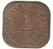 Malaya British Borneo - 1 Centimo 1958 (Km# 5)