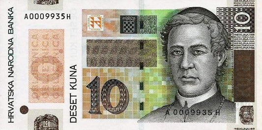 Croacia - 10 Kuna 2004 (# 43) 10º Anivº Banco Central