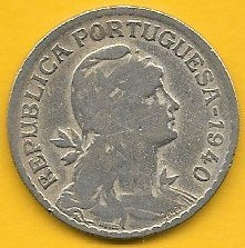 Portugal - 1$00 1940 (Km# 578)