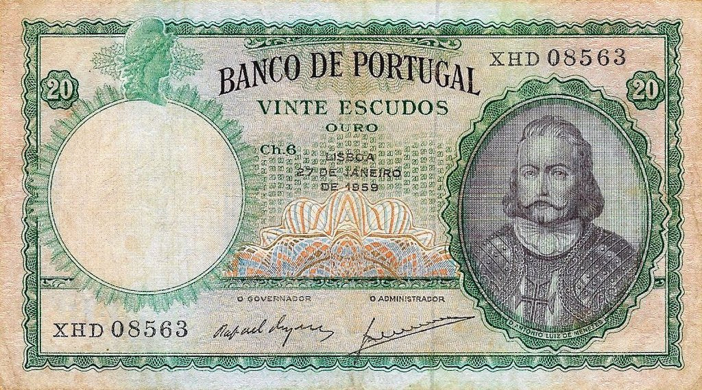 Portugal - 20$00 1959 (# 153b)