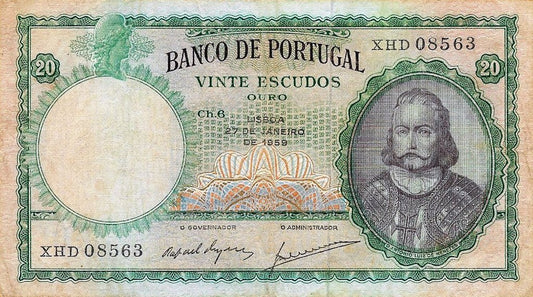 Portugal - 20$00 1959 (# 153b)