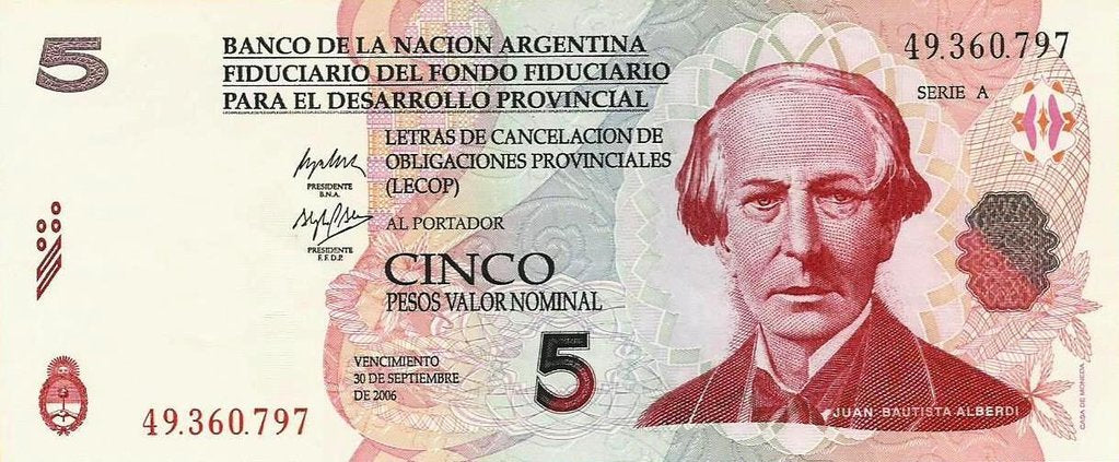 Argentina - 5 Pesos 2006 (# S3102)