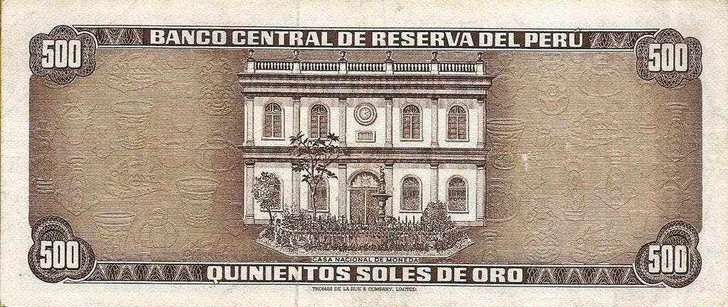 Peru - 500 Soles Ouro 1974 (# 104c)