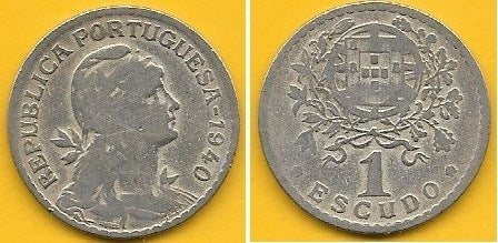Portugal - 1$00 1940 (Km# 578)