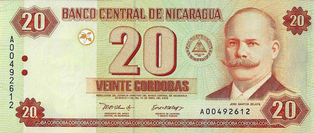 Nicaragua - 20 Cordobas 2002 (# 142)