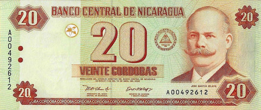Nicaragua - 20 Cordobas 2002 (# 142)