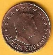 Luxemburgo - 5 Centimos 2016 (Km# 77)