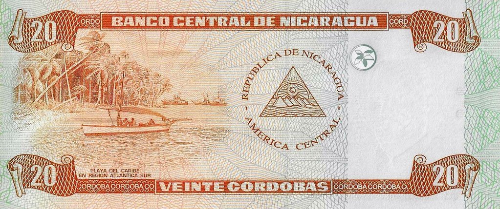 Nicaragua - 20 Cordobas 2002 (# 142)