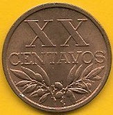 Portugal - XX Centavos 1968 (Km# 584)