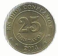 Nicaragua - 25 Centavos 2014 (Km# 104)