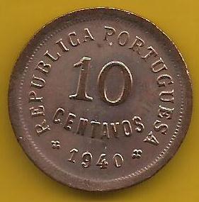 Portugal - 10 Centavos 1940 (Km# 573)