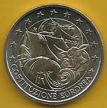 Itália - 2 Euro 2005 (Km# 245) Constituição Europeia