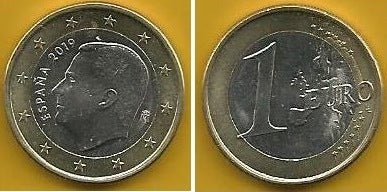 Espanha - 1 Euro 2019 (Km# 1327)