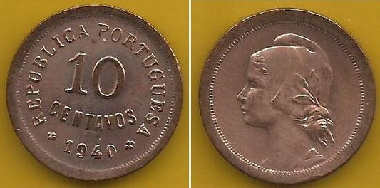 Portugal - 10 Centavos 1940 (Km# 573)