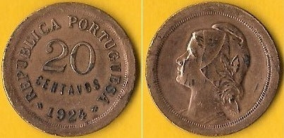 Portugal - 20 Centavos 1925 (Km# 574)