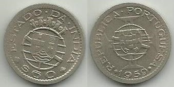 Ìndia Portuguesa - 60 Centavos 1959 (Km# 32)
