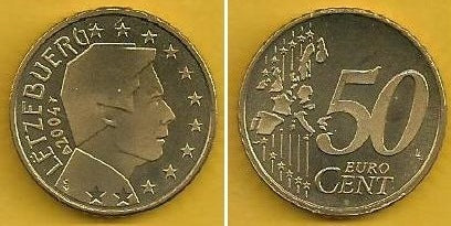 Luxemburgo - 50 Centimos 2004 (Km# 80)