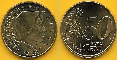 Luxemburgo - 50 Centimos 2002 (Km# 80)